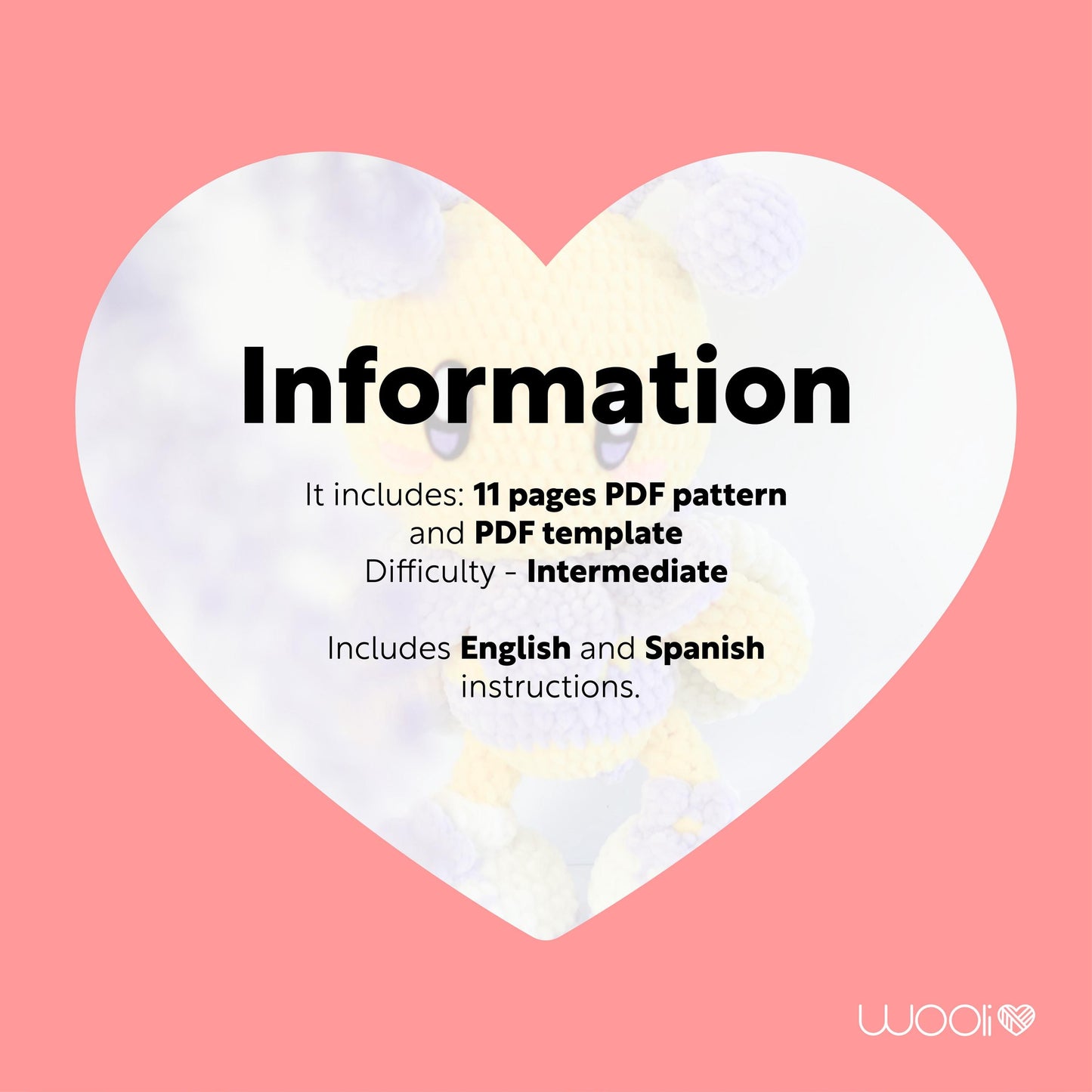 Purpurina Flower Bee PDF Amigurumi Pattern | English and Spanish