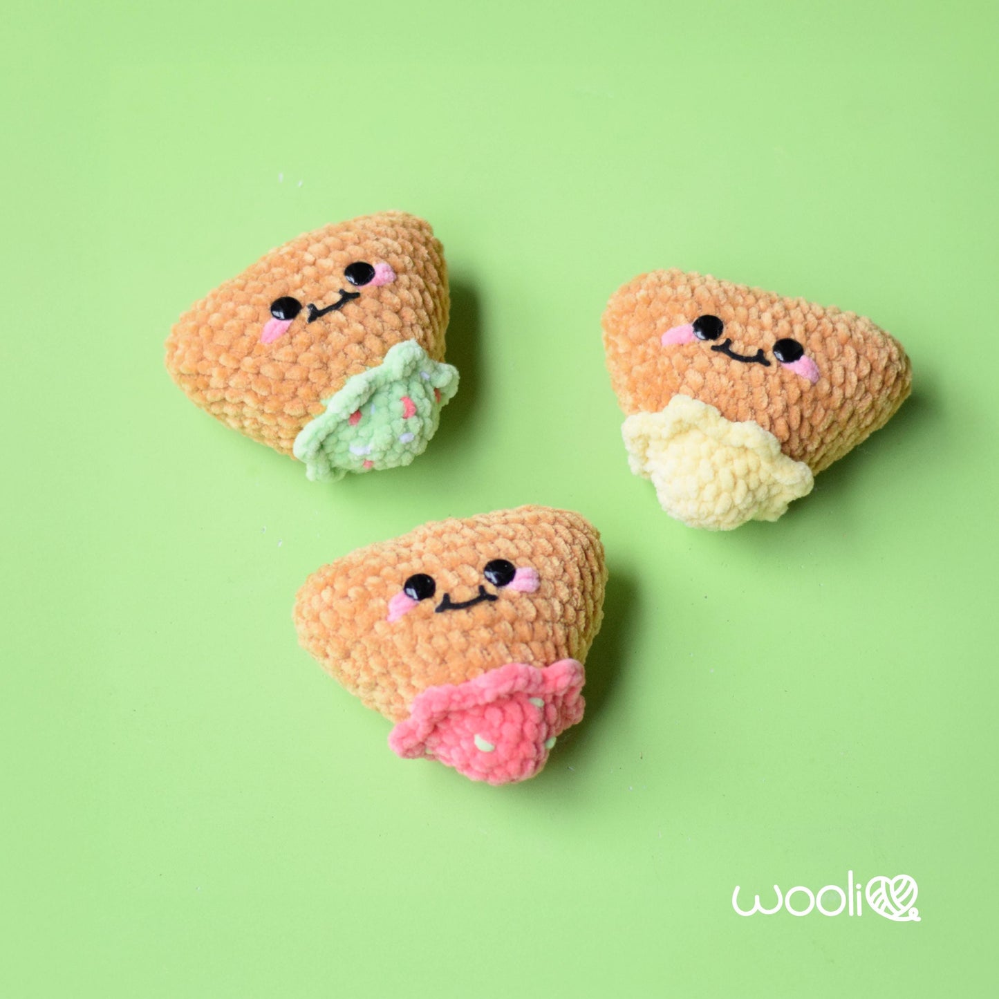 Summer Bites Pizza, Watermelon and Chip PDF Amigurumi Pattern | English and Spanish