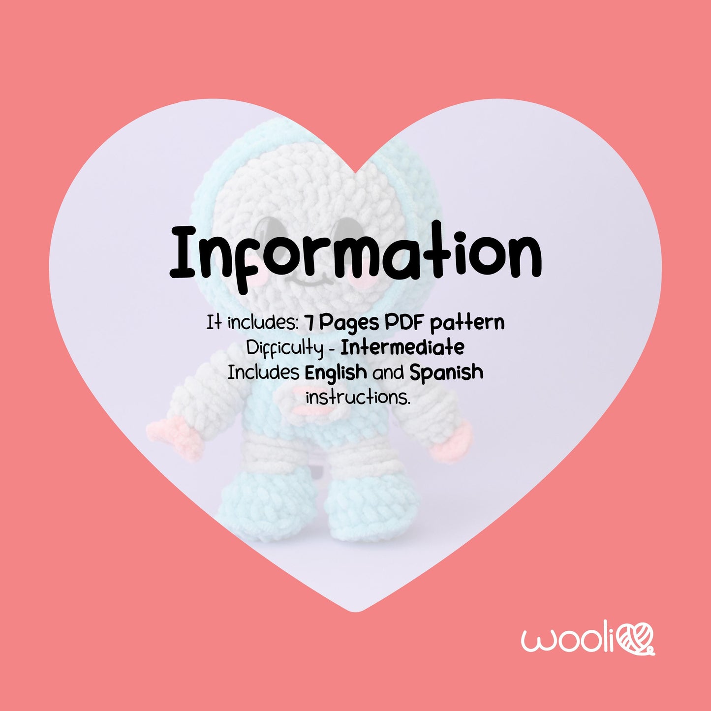 Orbit the Little Space Robot PDF Amigurumi Pattern | English and Spanish