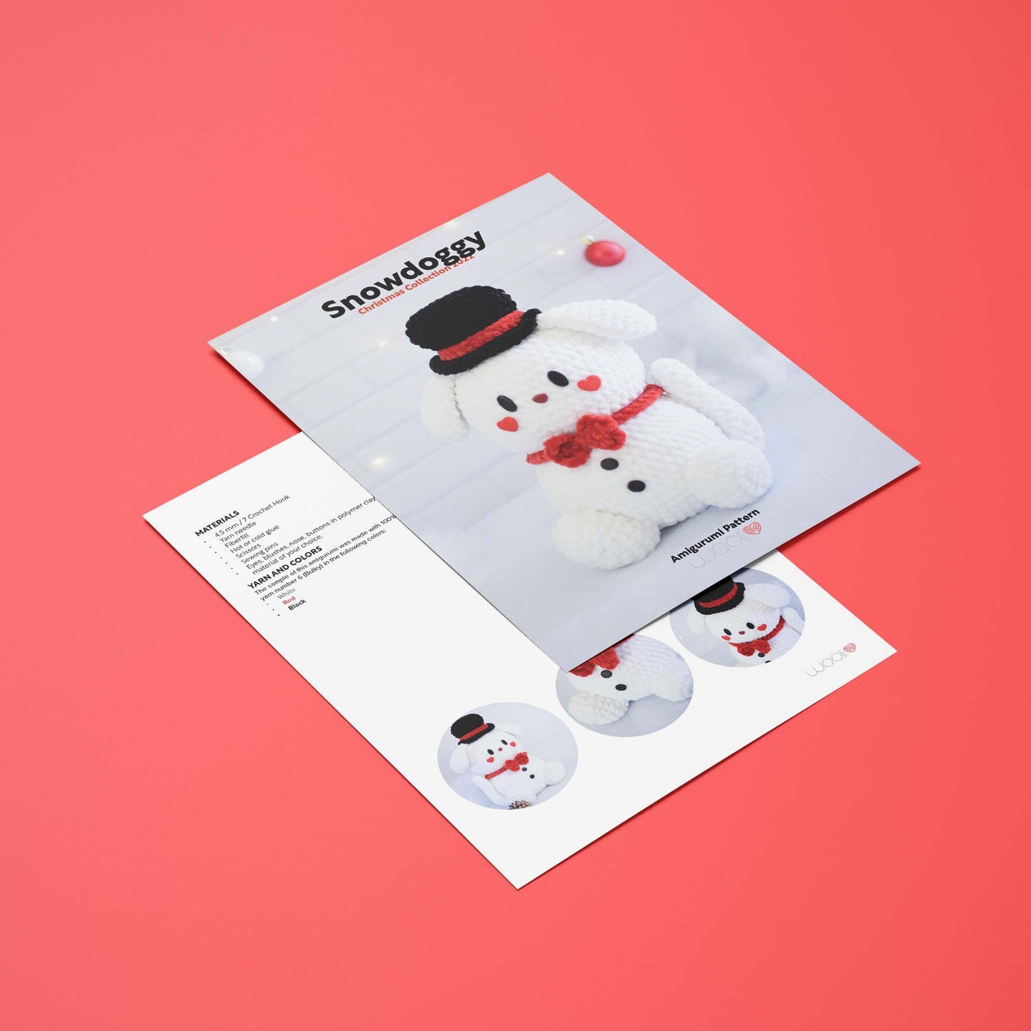 Snowdoggy PDF Amigurumi Pattern | English and Spanish