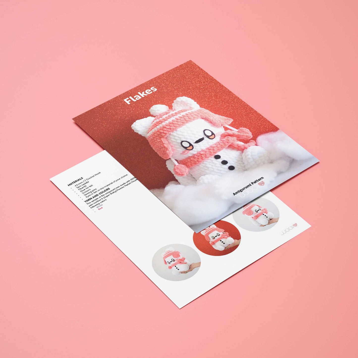 Flakes the Snowkitty PDF Amigurumi Pattern | English and Spanish
