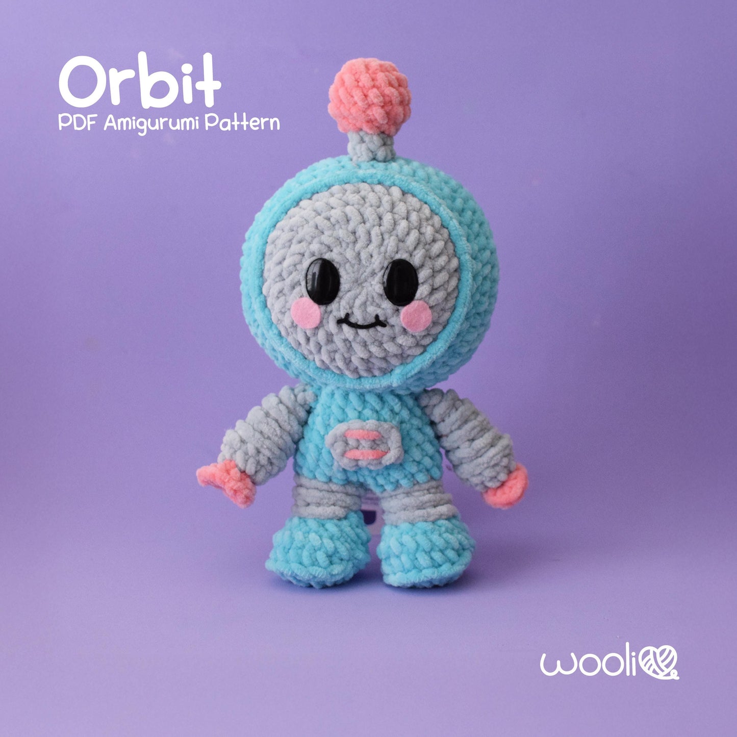 Orbit the Little Space Robot PDF Amigurumi Pattern | English and Spanish