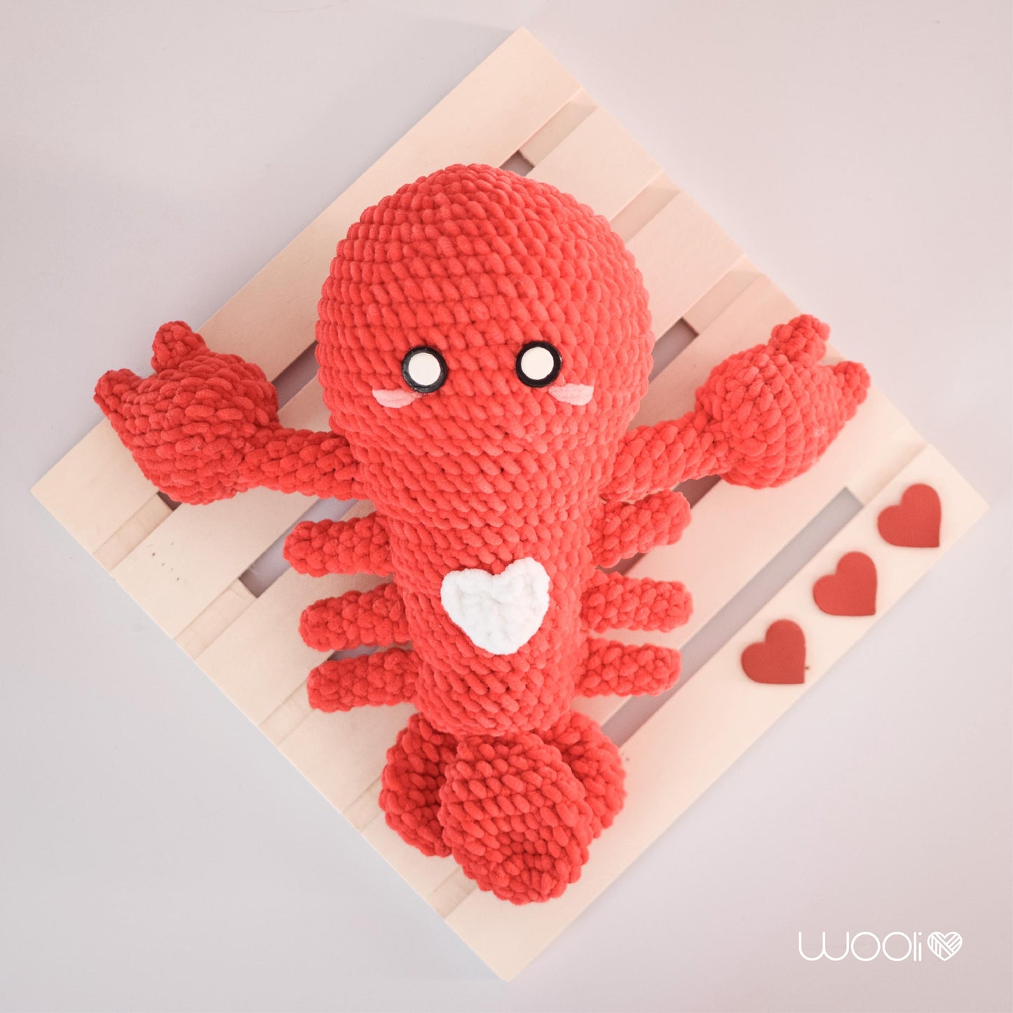 Oscar the Love Lobster PDF Amigurumi Pattern | English and Spanish