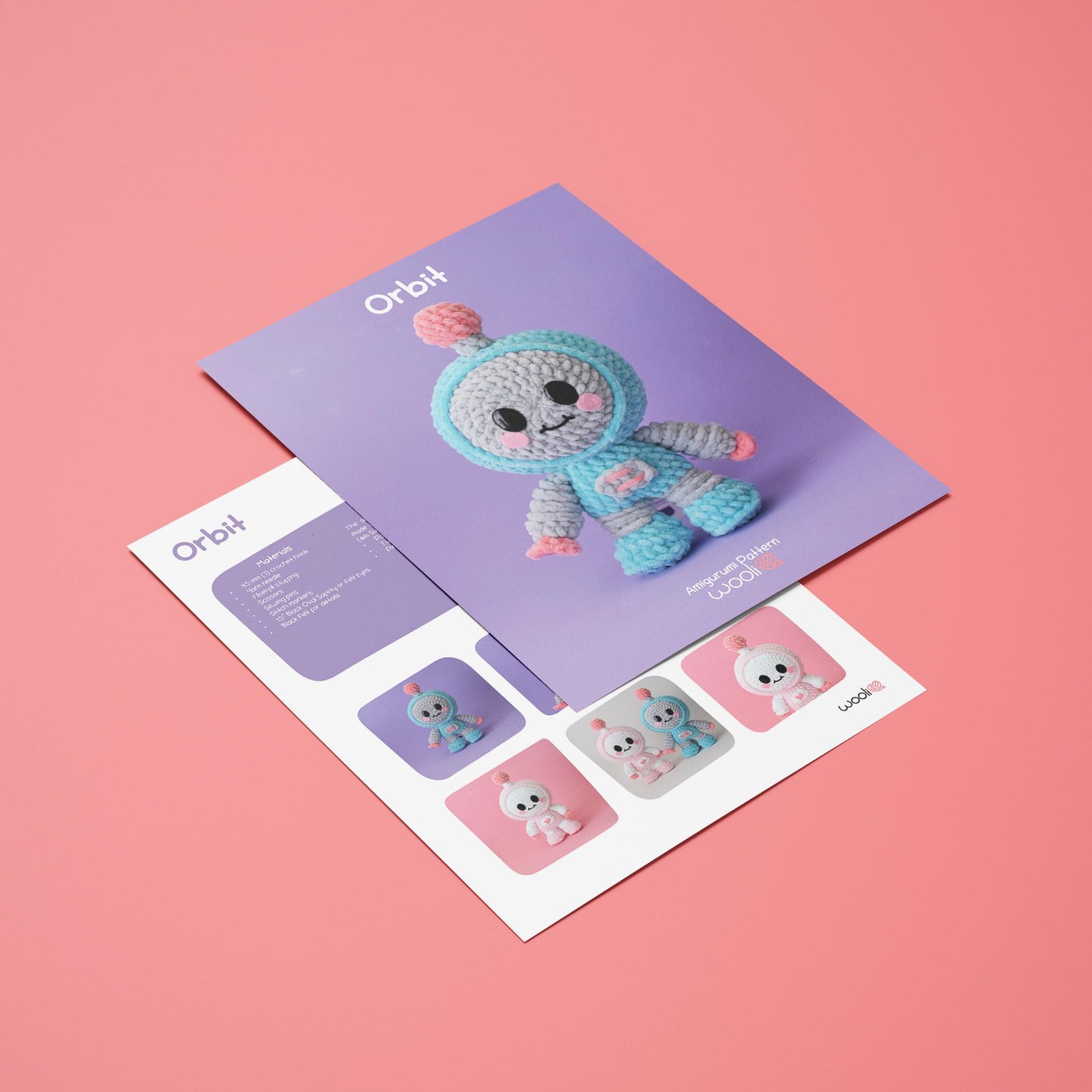 Orbit the Little Space Robot PDF Amigurumi Pattern | English and Spanish