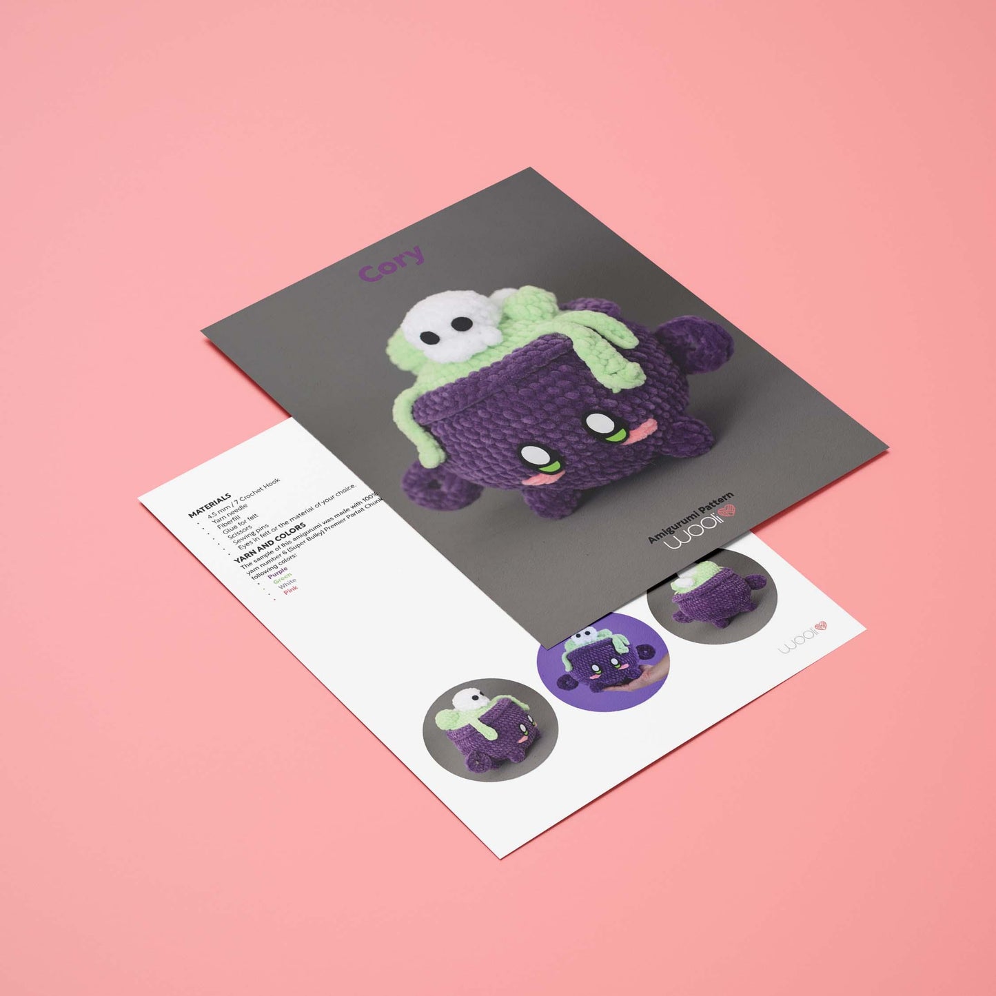 Cory Little Potion Cauldron PDF Amigurumi Pattern | English and Spanish