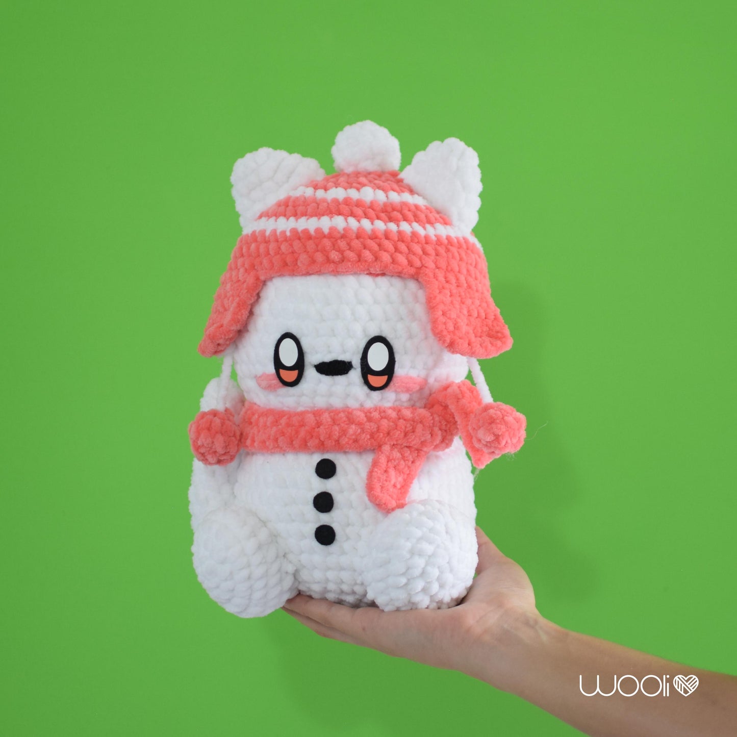 Flakes the Snowkitty PDF Amigurumi Pattern | English and Spanish