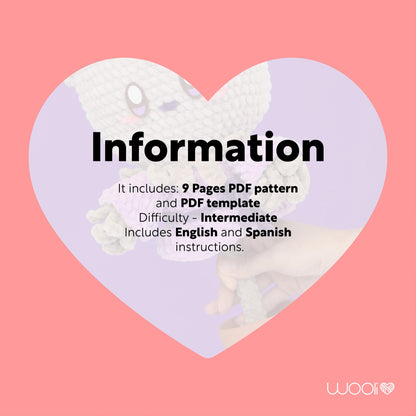 Kira Magic Kitty Scarecrow PDF Amigurumi Pattern | English and Spanish