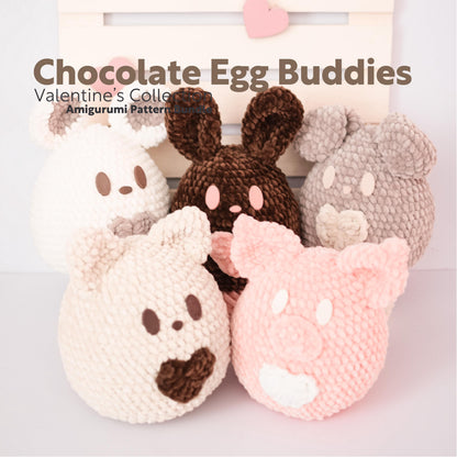 Chocolate Egg Buddies  PDF Amigurumi Pattern | English and Spanish