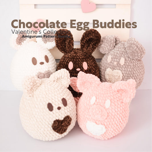 Chocolate Egg Buddies  PDF Amigurumi Pattern | English and Spanish