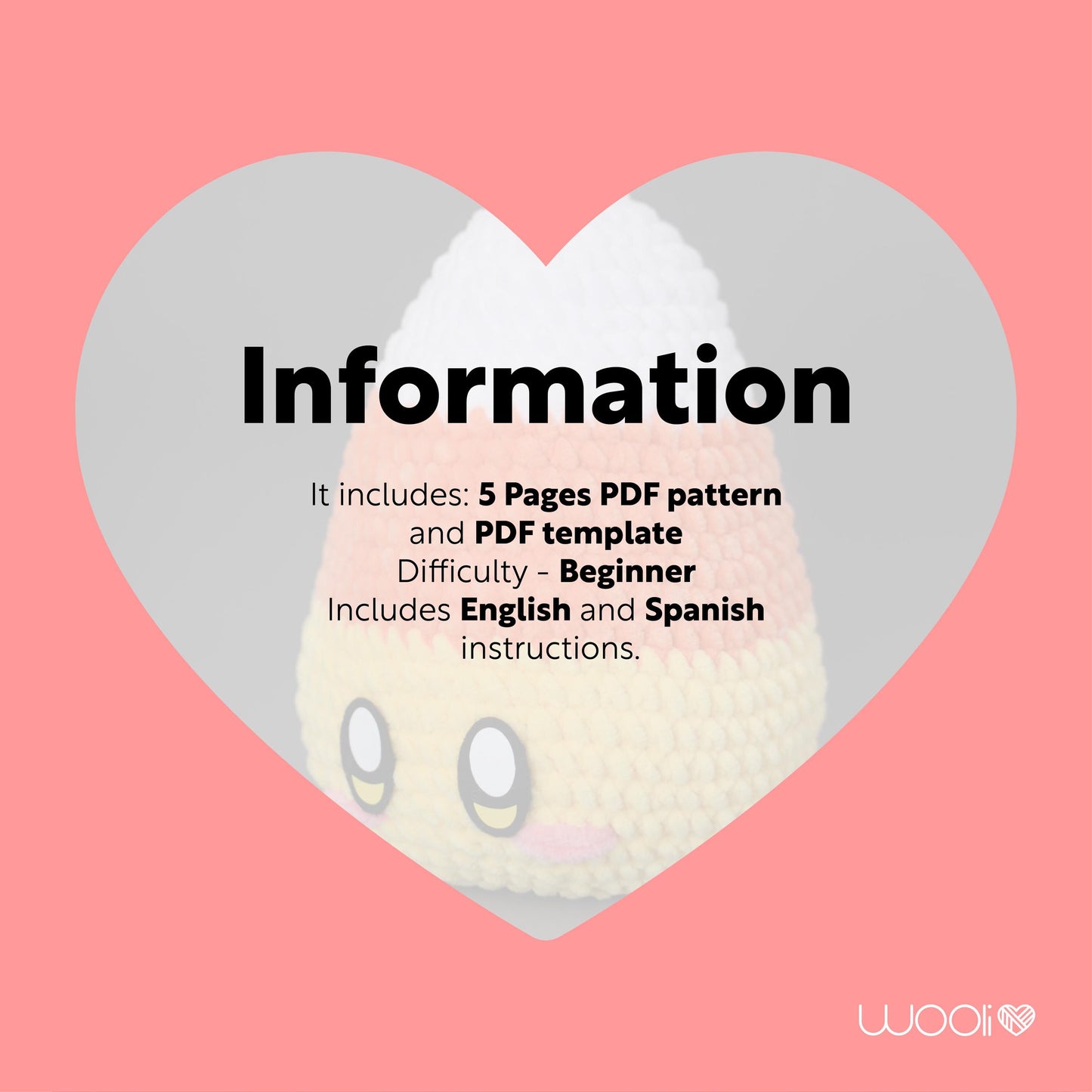 Carmelo the Candy Corn PDF Amigurumi Pattern | English and Spanish