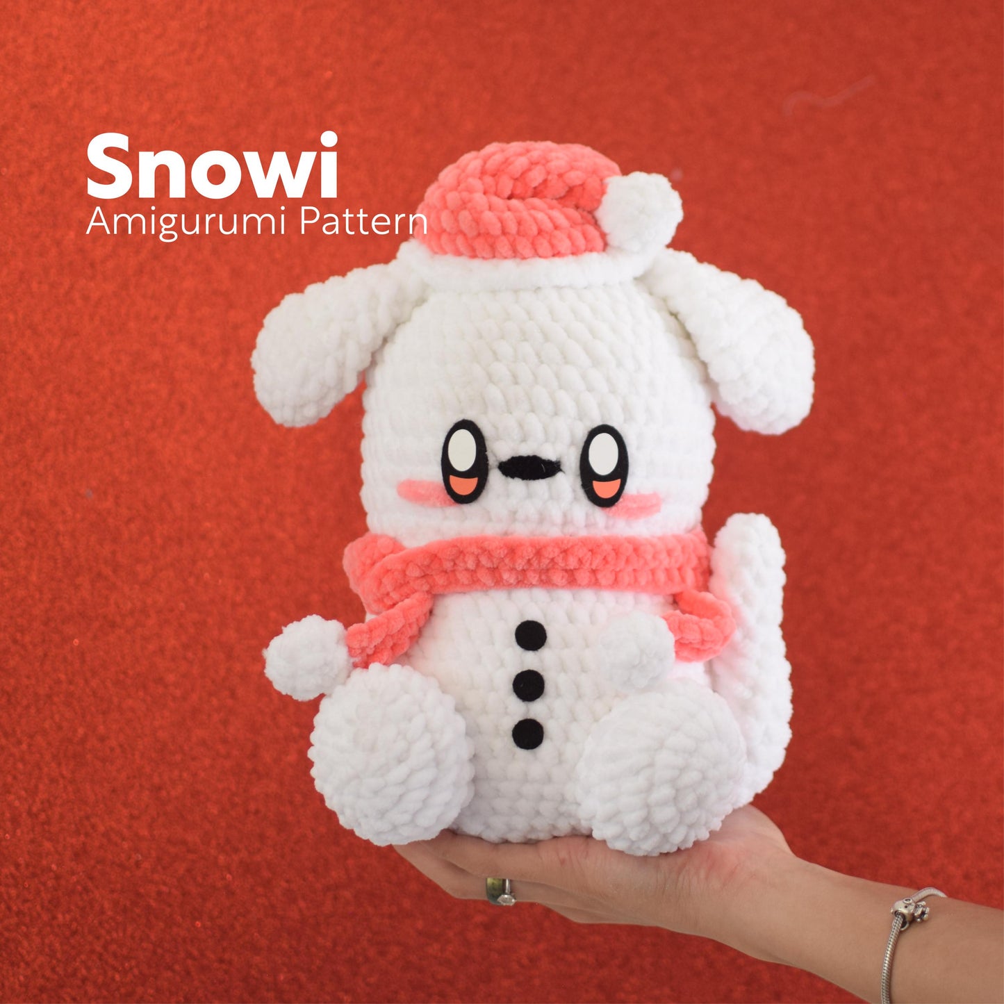 Snowi the Snowdoggy PDF Amigurumi Pattern | English and Spanish