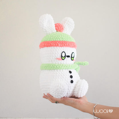 Marsh the Snowbunny PDF Amigurumi Pattern | English and Spanish