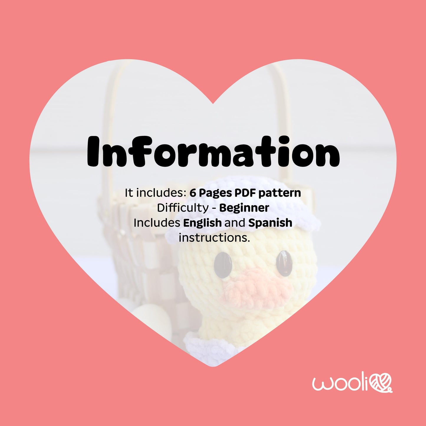 Easter Duckling with Eggshell PDF Amigurumi Pattern | English and Spanish