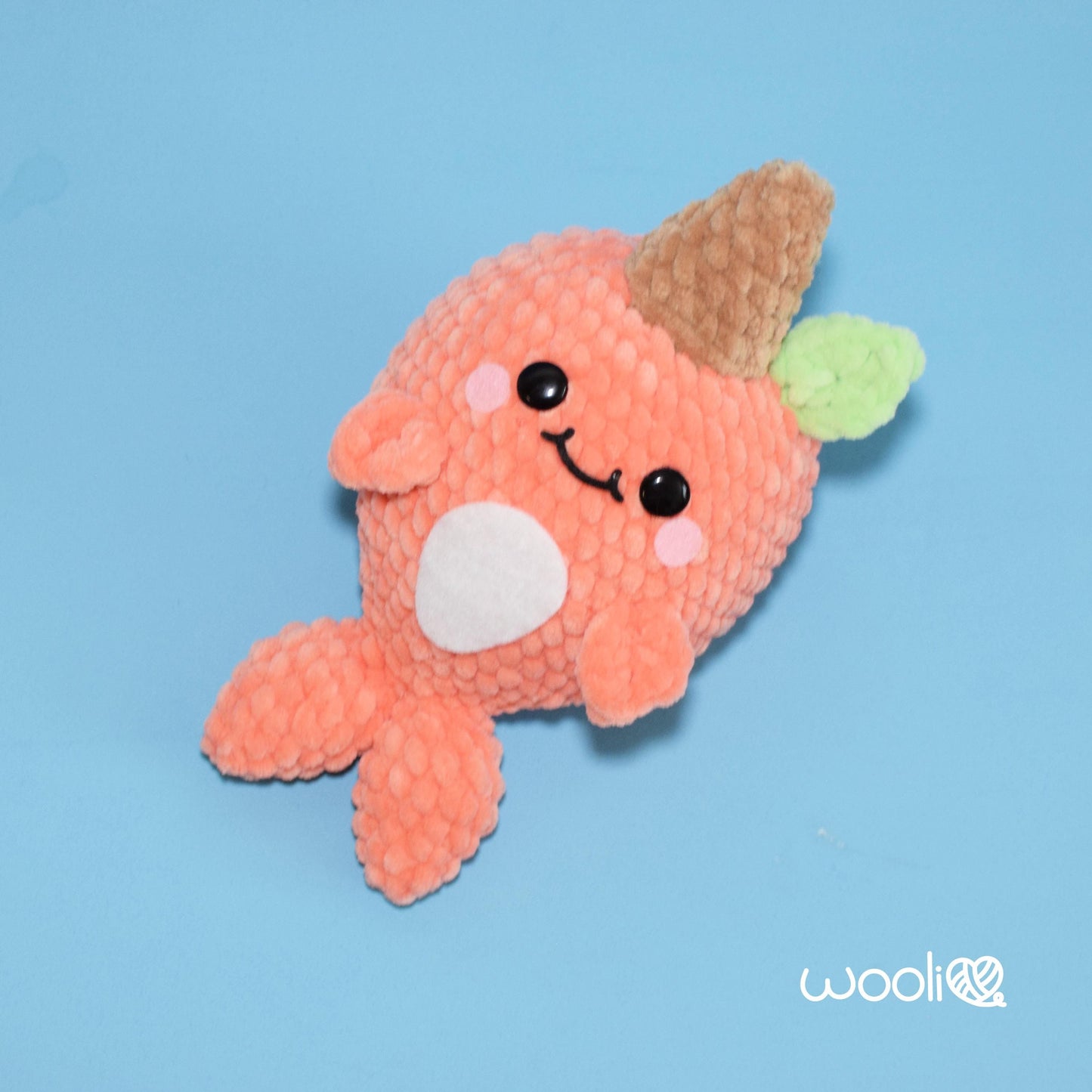Sorbet Narwhal PDF Amigurumi Pattern | English and Spanish