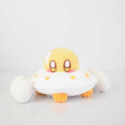 Eggy-1 UFO Egg and Bacon Alien PDF Amigurumi Pattern | English/Spanish