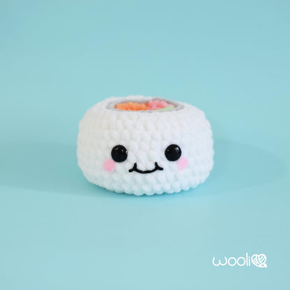 The Secret Life of Sushi  Sumo Onigiri, Karate Nigiri and Ninja Maki PDF Amigurumi Pattern | English/Spanish