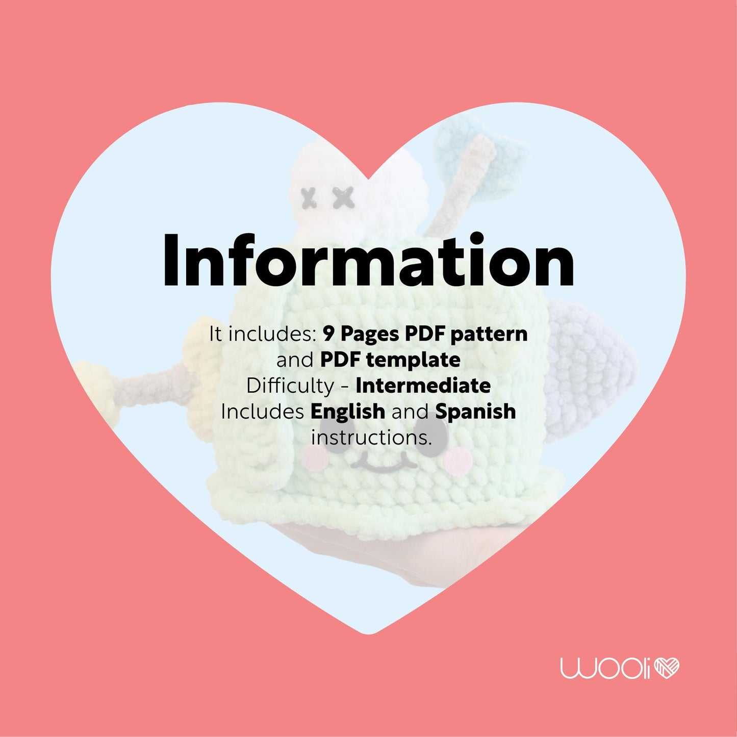 Cubert the cute Gelatinous Cube PDF Amigurumi Pattern | English and Spanish