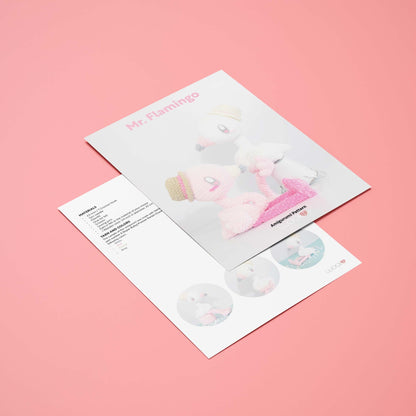 Mr. Flamingo | PDF Amigurumi Pattern | English and Spanish | Summer Flamingo Pattern