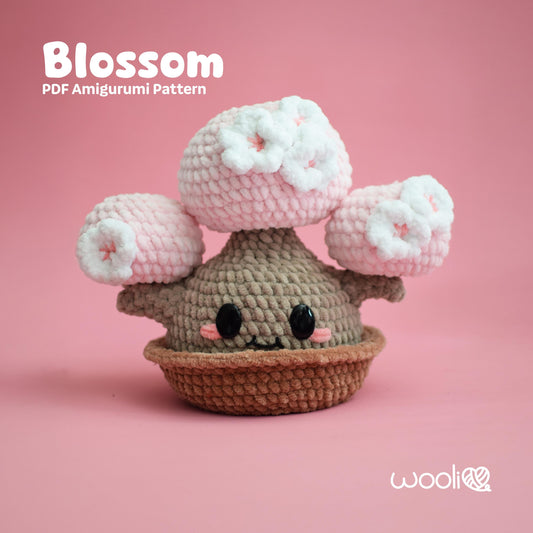 Blossom Spring Fall and Sakura Bonsai Tree PDF Amigurumi Pattern | English and Spanish
