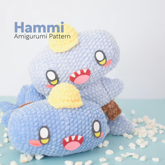 Hammi the Hammerhead Shark PDF Amigurumi Pattern | English and Spanish