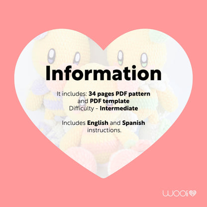 Rito, Valentina and Purpurina PDF Amigurumi Pattern | English and Spanish