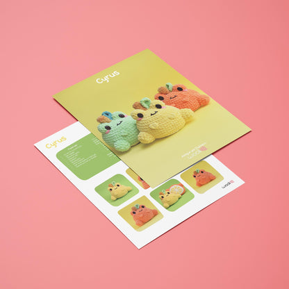 Cyrus the Citrus Frog Lemon, Lime and Orange Frog PDF Amigurumi Pattern | English and Spanish