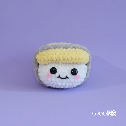 The Secret Life of Sushi  Sumo Onigiri, Karate Nigiri and Ninja Maki PDF Amigurumi Pattern | English/Spanish