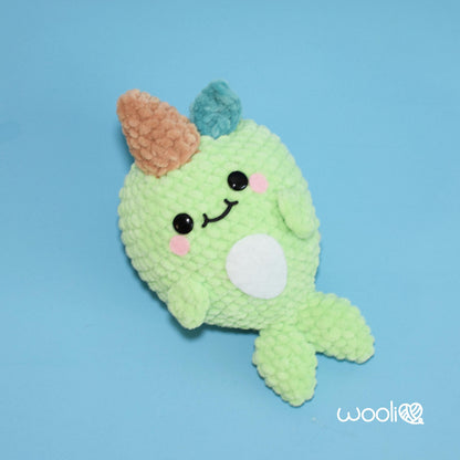 Sorbet Narwhal PDF Amigurumi Pattern | English and Spanish