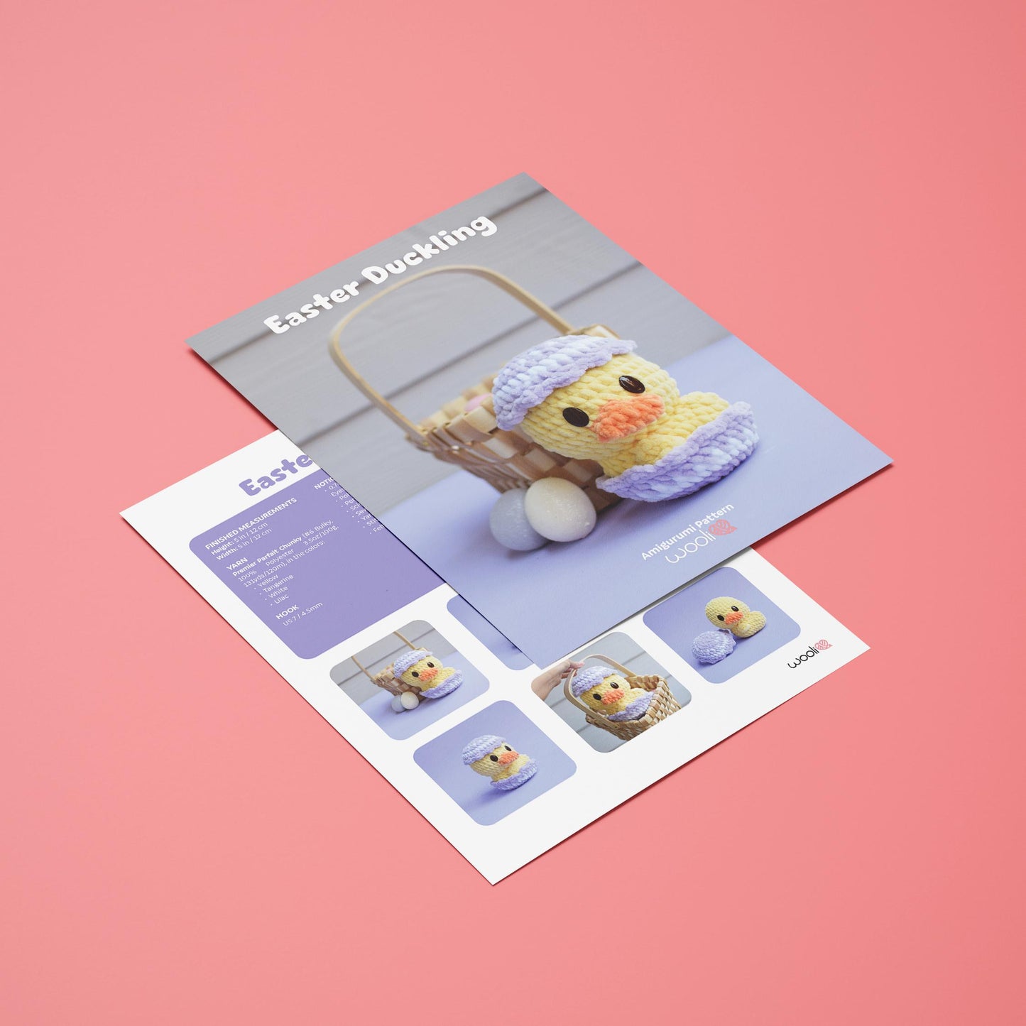 Easter Duckling with Eggshell PDF Amigurumi Pattern | English and Spanish