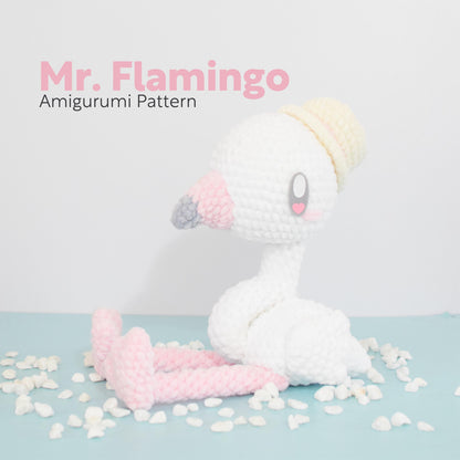 Mr. Flamingo | PDF Amigurumi Pattern | English and Spanish | Summer Flamingo Pattern
