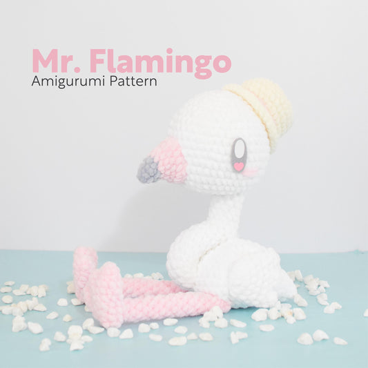 Mr. Flamingo | PDF Amigurumi Pattern | English and Spanish | Summer Flamingo Pattern