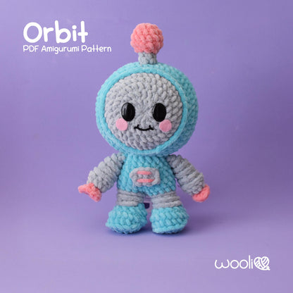 Orbit the Little Space Robot PDF Amigurumi Pattern | English and Spanish