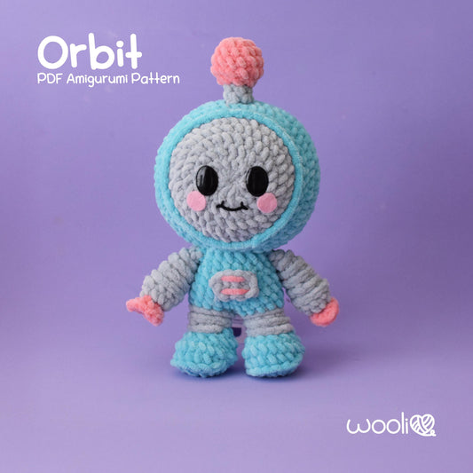 Orbit the Little Space Robot PDF Amigurumi Pattern | English and Spanish