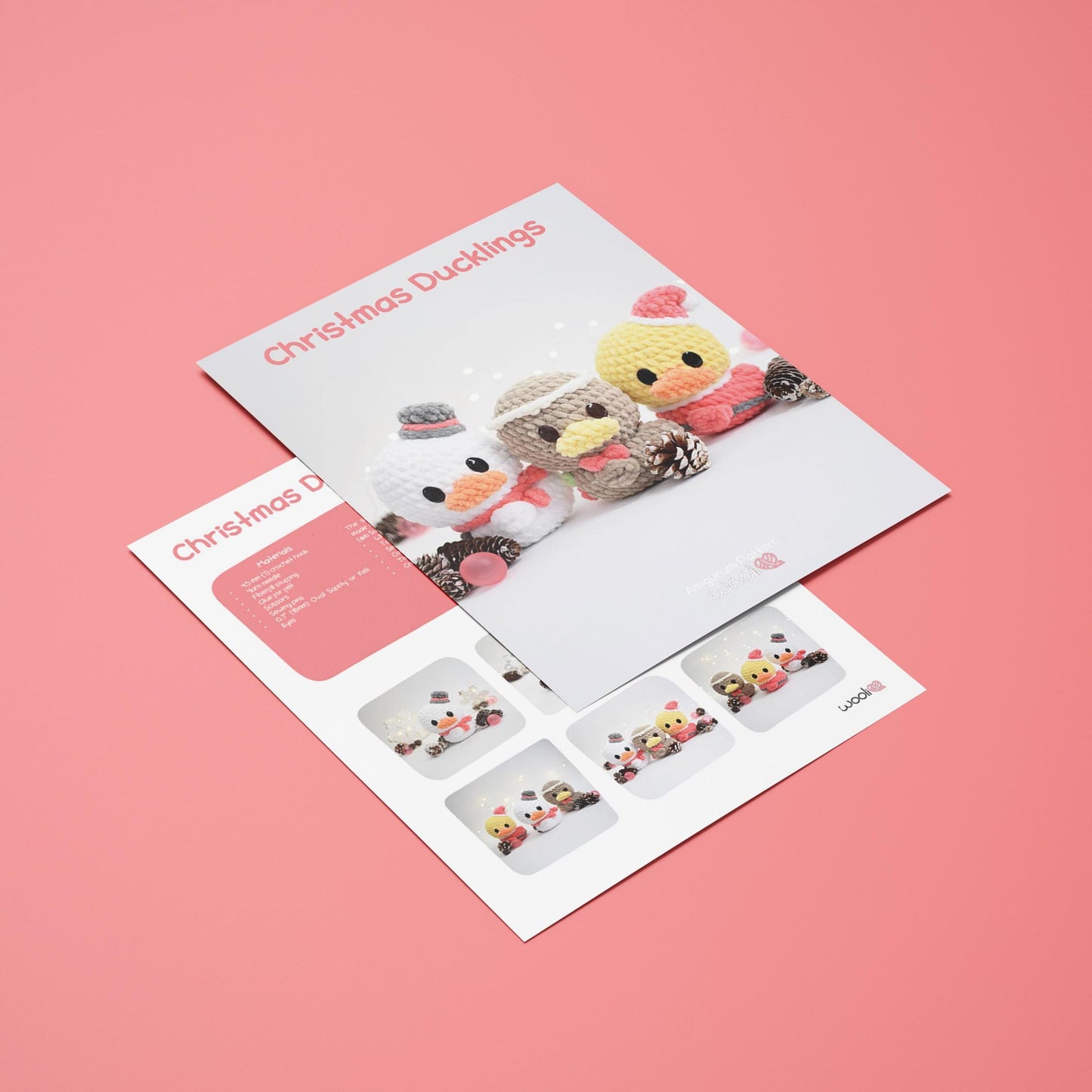 Christmas Ducklings Snow, Gingerbread and Santa PDF Amigurumi Pattern | English and Spanish