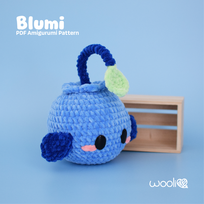 Blumi the Blueberry Anglerfish | PDF Amigurumi Pattern | English and Spanish