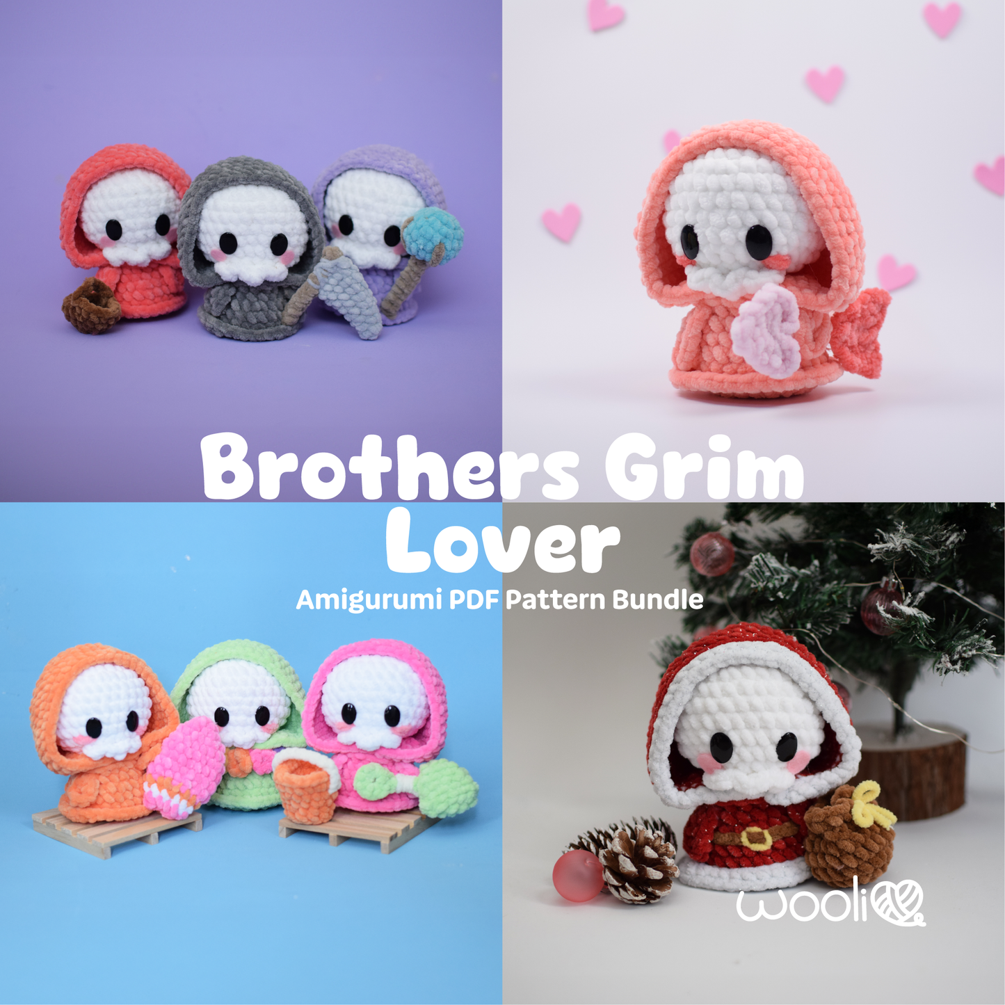 Brother Grim Lover | PDF Amigurumi Pattern Bundle | English and Spanish