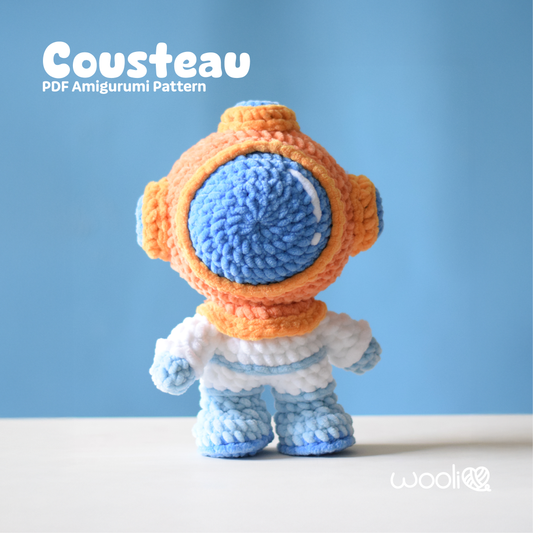 Cousteau the Deep Sea Diver PDF Amigurumi Pattern | English and Spanish