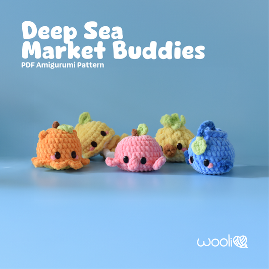 Deep Sea Market Buddies PDF Amigurumi Pattern | English and Spanish