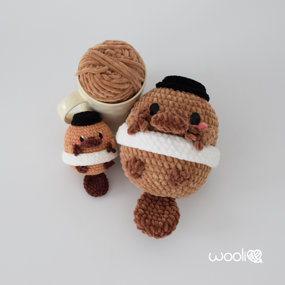 PRE SALE: Pattern Release June 22 | Kup the Coffee Platypus | PDF Amigurumi Pattern | English and Spanish