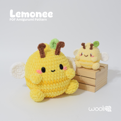 Lemonee the Lemon Bee | PDF Amigurumi Pattern | English and Spanish