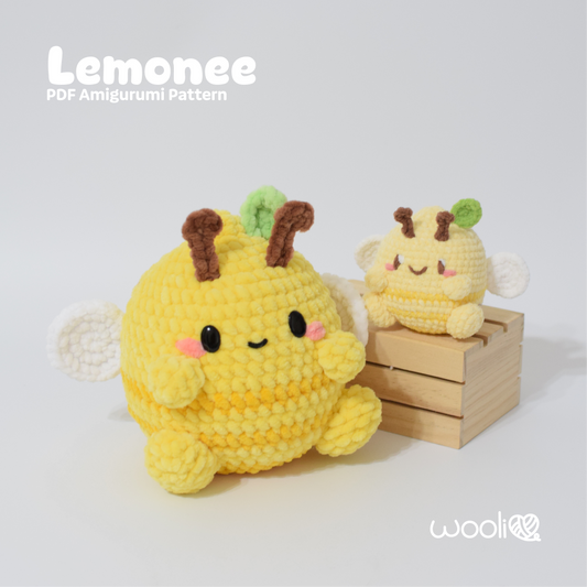 Lemonee the Lemon Bee | PDF Amigurumi Pattern | English and Spanish