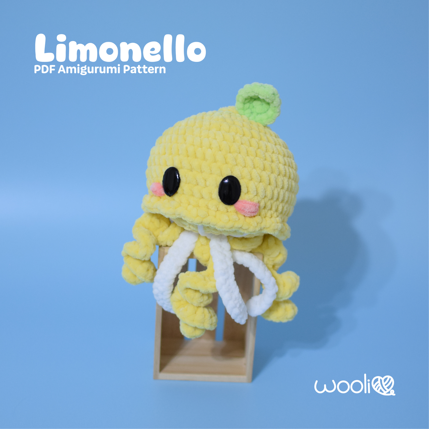 Limonello the Lemon Jellyfish | PDF Amigurumi Pattern | English and Spanish
