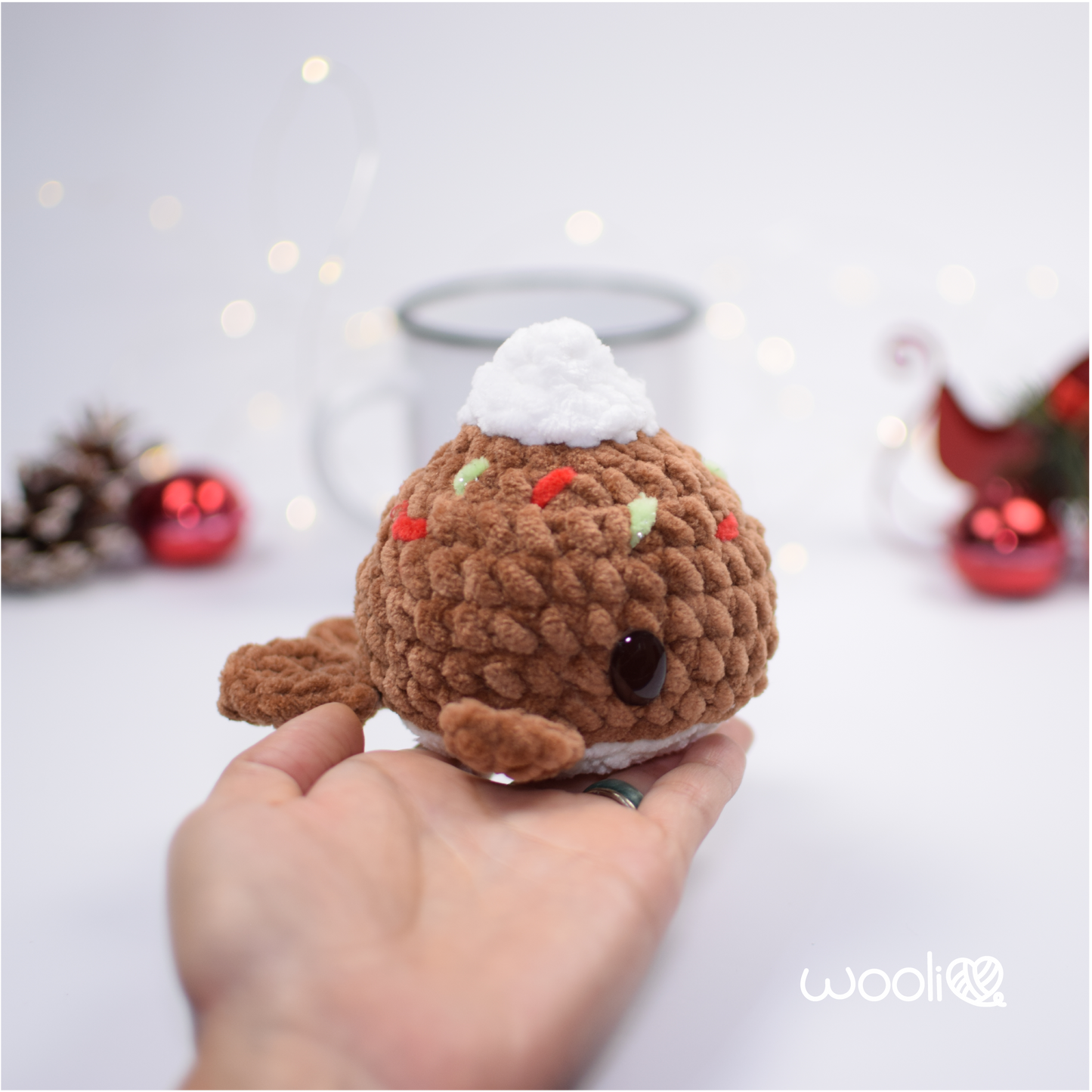 Mocha the Hot Chocolate Whale PDF Amigurumi Pattern | English and Spanish