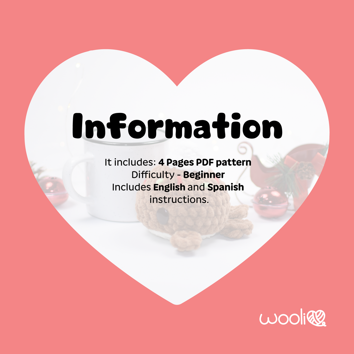 Mocha the Hot Chocolate Whale PDF Amigurumi Pattern | English and Spanish