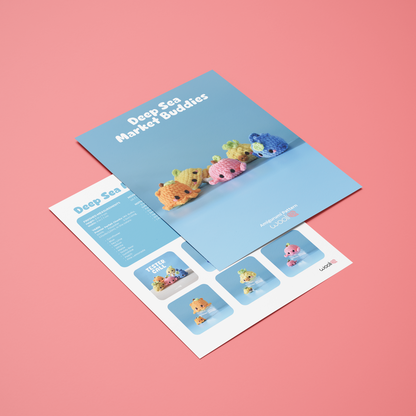 Deep Sea Market Buddies PDF Amigurumi Pattern | English and Spanish