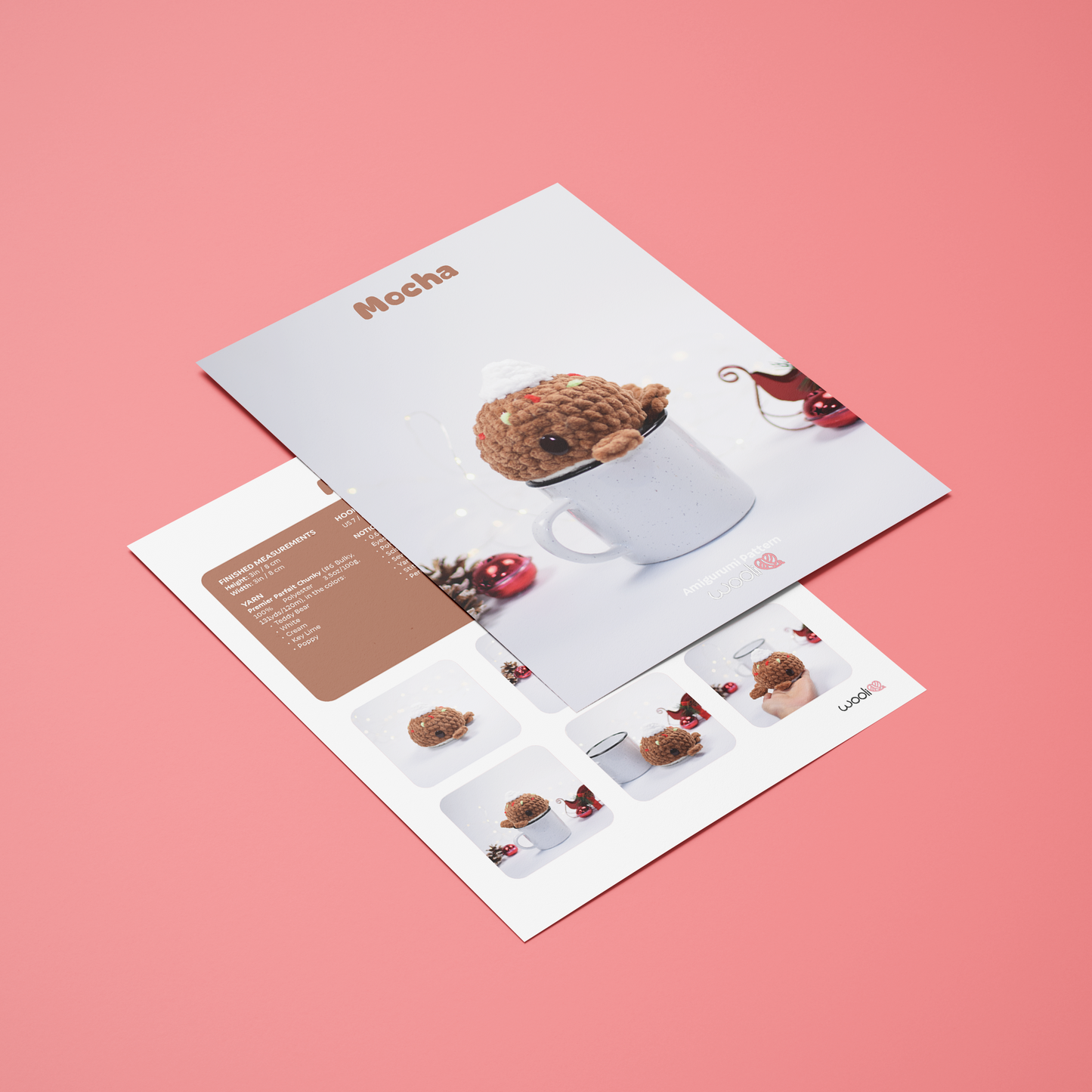 Mocha the Hot Chocolate Whale PDF Amigurumi Pattern | English and Spanish