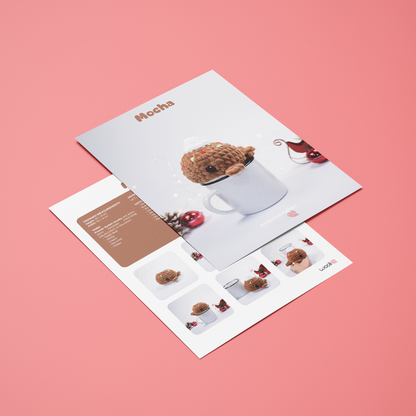 Mocha the Hot Chocolate Whale PDF Amigurumi Pattern | English and Spanish