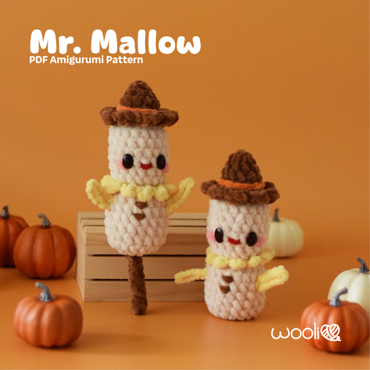 Mr. Mallow PDF Amigurumi Pattern | English and Spanish