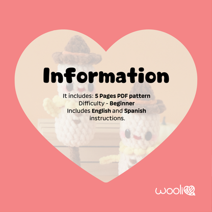 Mr. Mallow PDF Amigurumi Pattern | English and Spanish