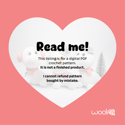 Snowsaurus PDF Amigurumi Pattern | English and Spanish